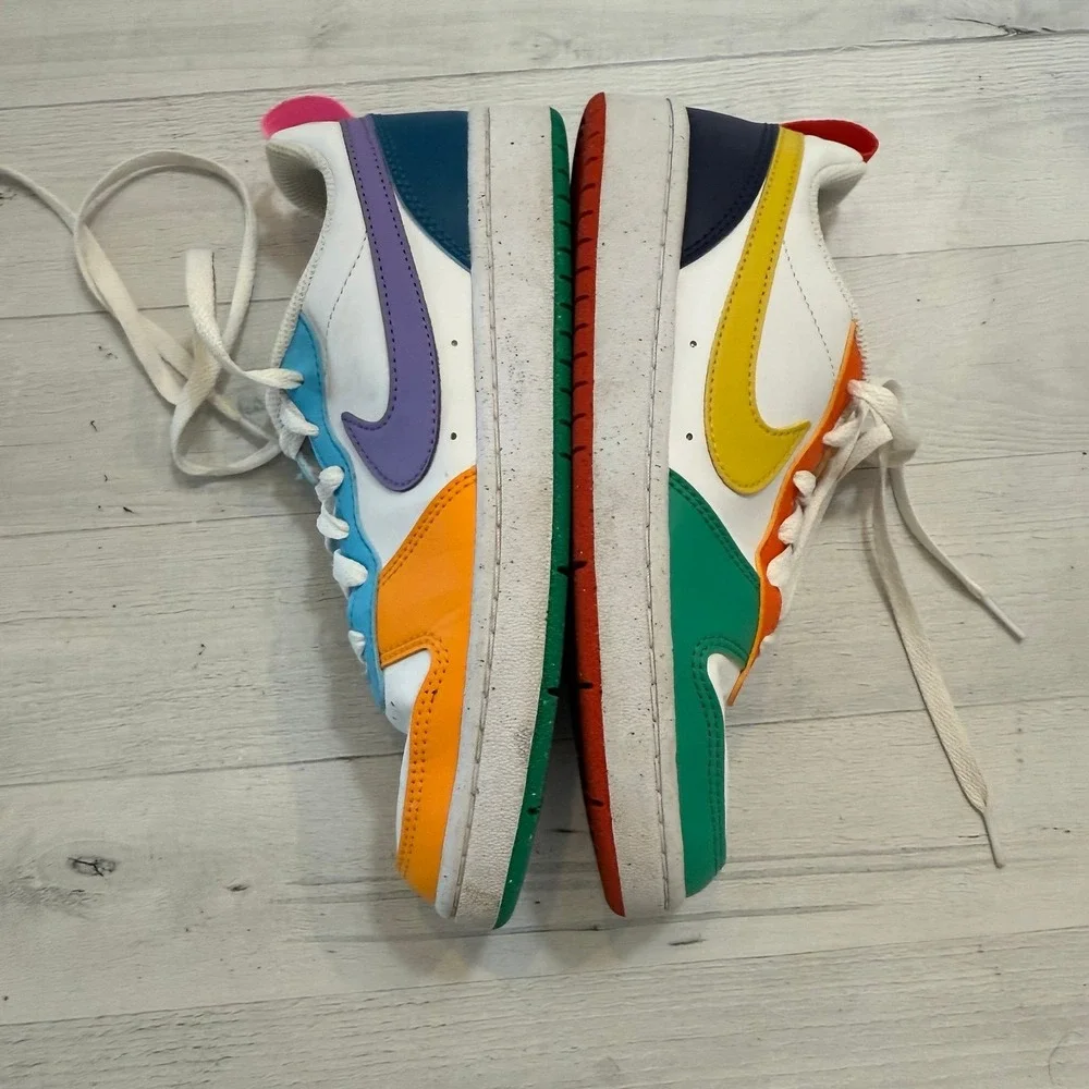 Nike Kids' Court Borough Sneaker white colorblock big kids size‎ 5